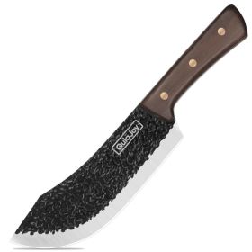 Qulajoy Meat Cleaver Knife - 7.3 Inch High Carbon Stainless Steel Butcher Knife For Meat Cutting Slicing Vegetables- Professional Chopper Knife F (size: Forged Meat Cleaver Knife)